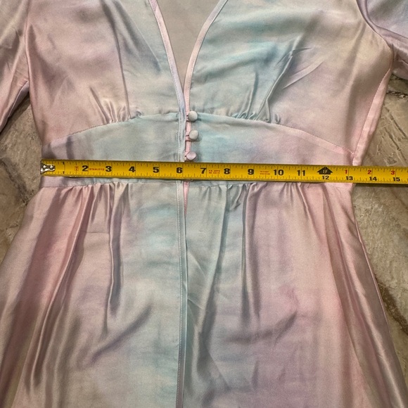 Hill House 100% Mulberry Silk Tati Duster Soft Pink and Blue Dress - Picture 9 of 9